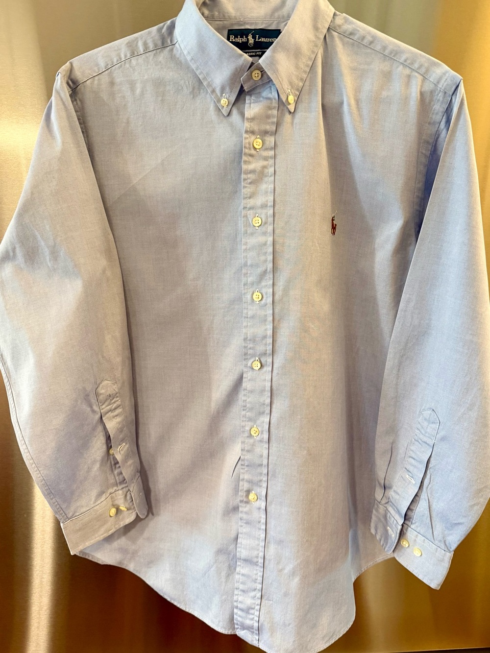 Ralph Lauren Men’s Classic Fit Button-Down Shirt - Medium Blue